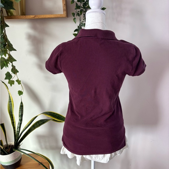 Ralph Lauren vintage Burgundy Rugby skull Polo Shirt - Picture 4 of 4